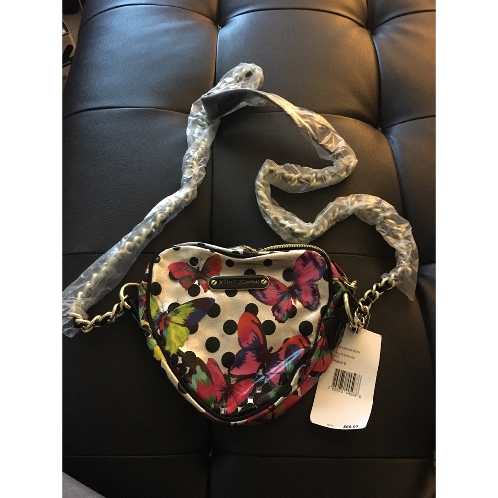 Betsey Johnson heart purse NWT